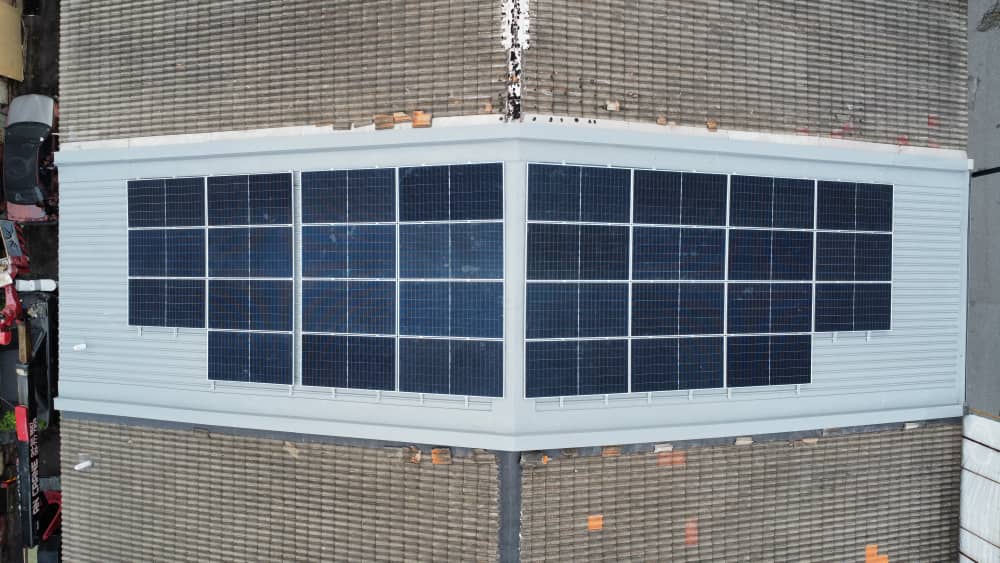 Commercial rooftop solar installation at V Best Auto, Petaling Jaya, by Inhome Solar