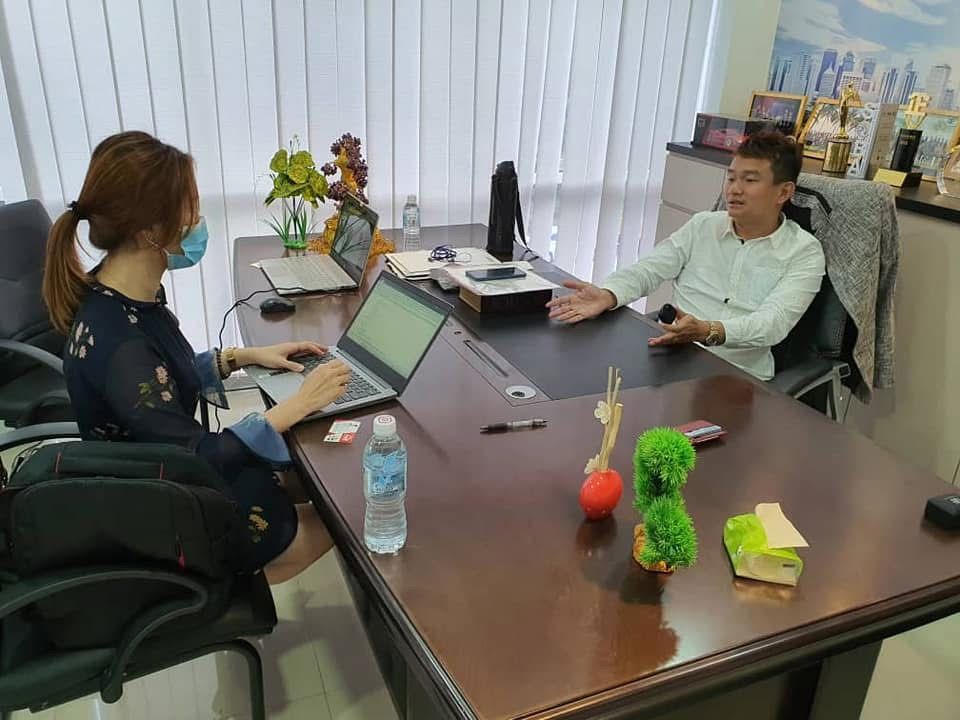 Terry Chong during a Britishpedia interview at InHome Group headquarters