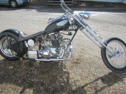 1967 Triumph Bonneville Chopper Black Metallic Custom Built for sale