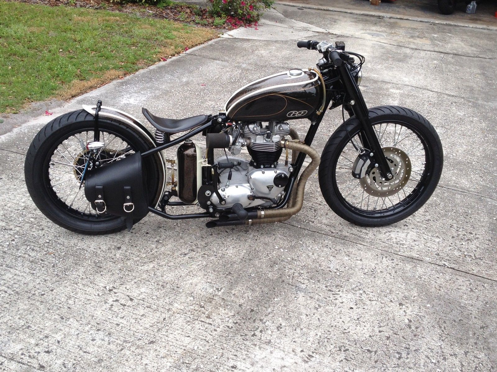 1969 Triumph Bonneville T120R bobber custom @ Triumph motorcycles for sale