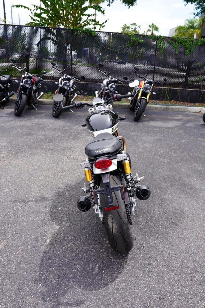 2025 Triumph Speed Twin 1200, Carnival Red / Sapphire Black with 447 Miles