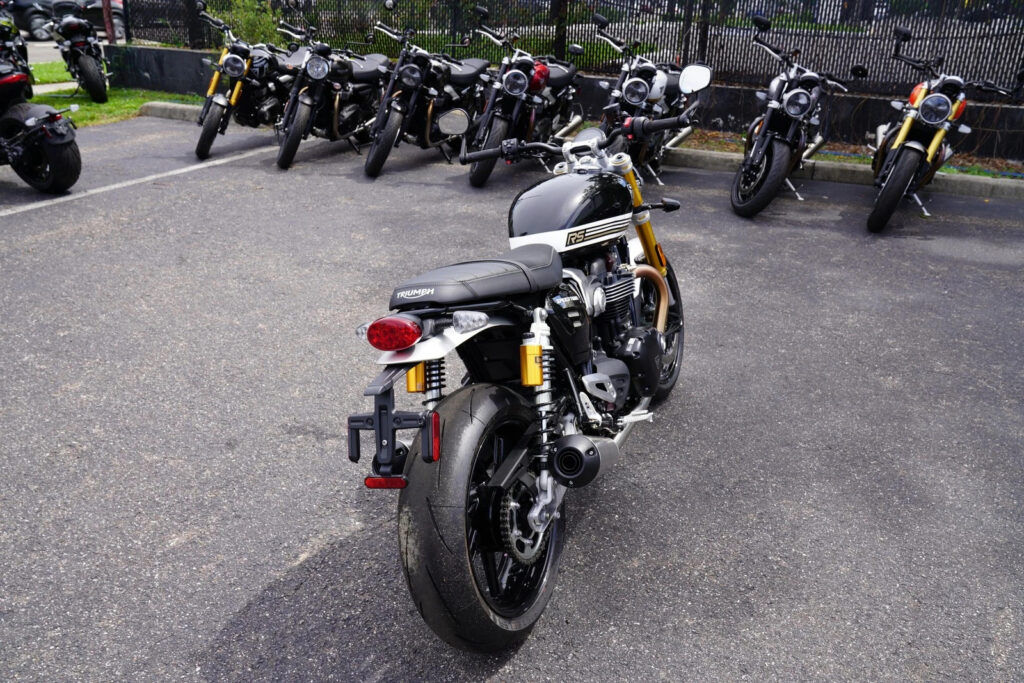 2025 Triumph Speed Twin 1200, Carnival Red / Sapphire Black with 447 Miles