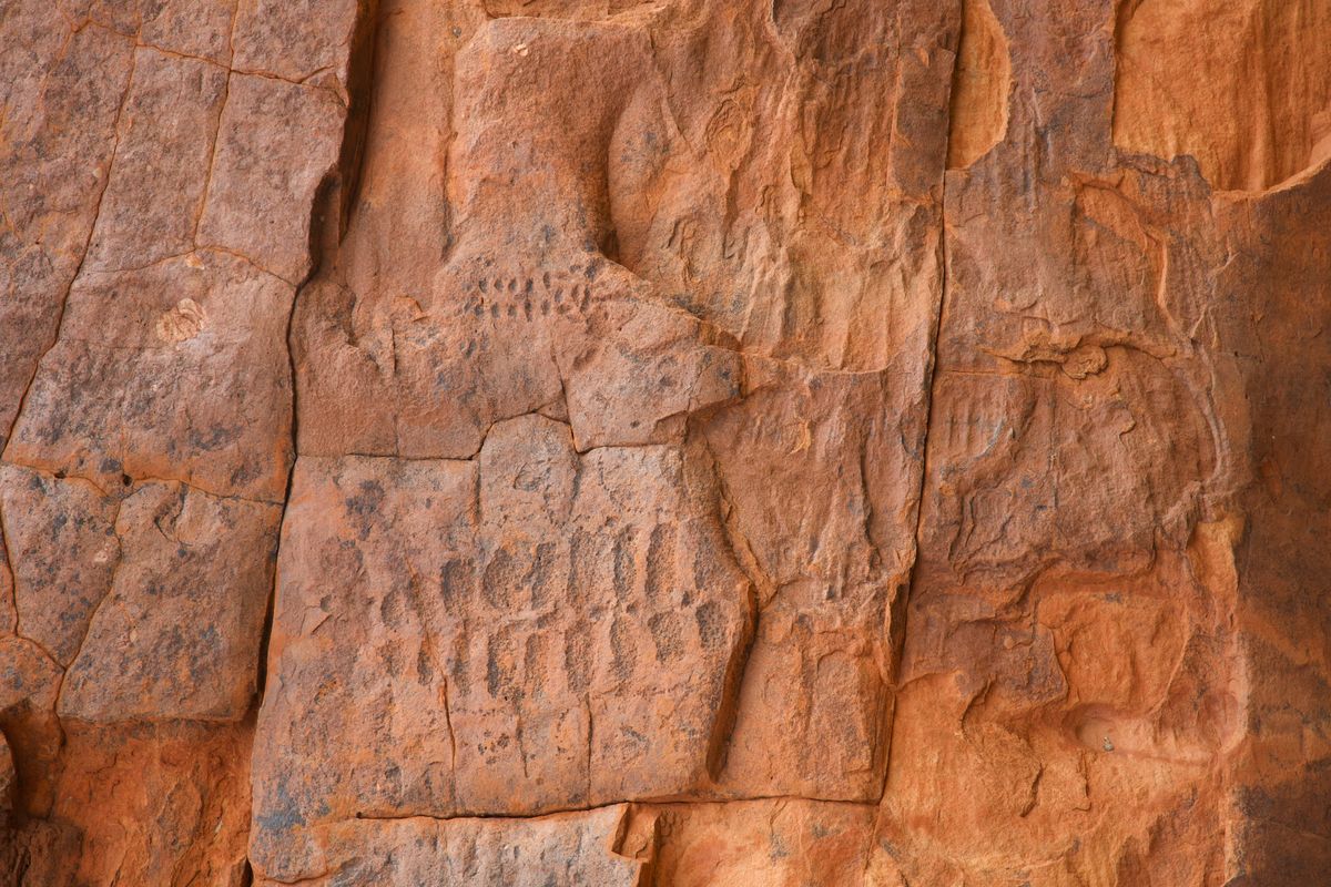 Rock Carving on the Canning Stock Route