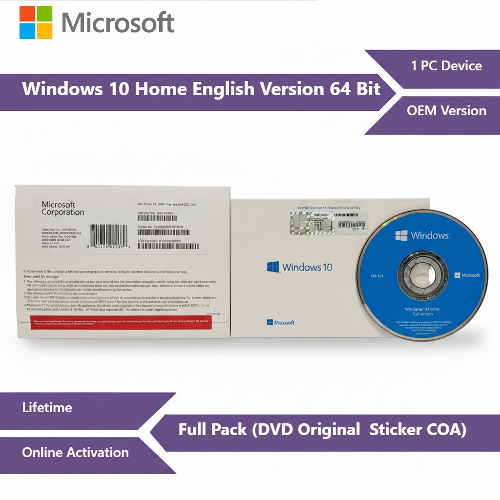 Windows 10 Home (Full Pack Version 64 Bit)