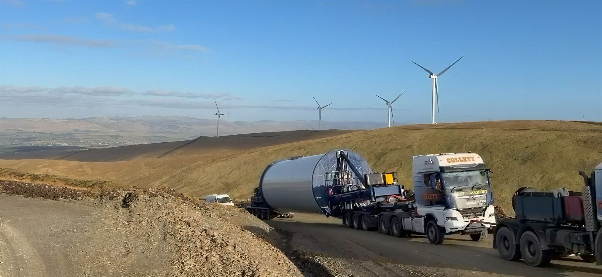 First tower sections arrive at windfarm