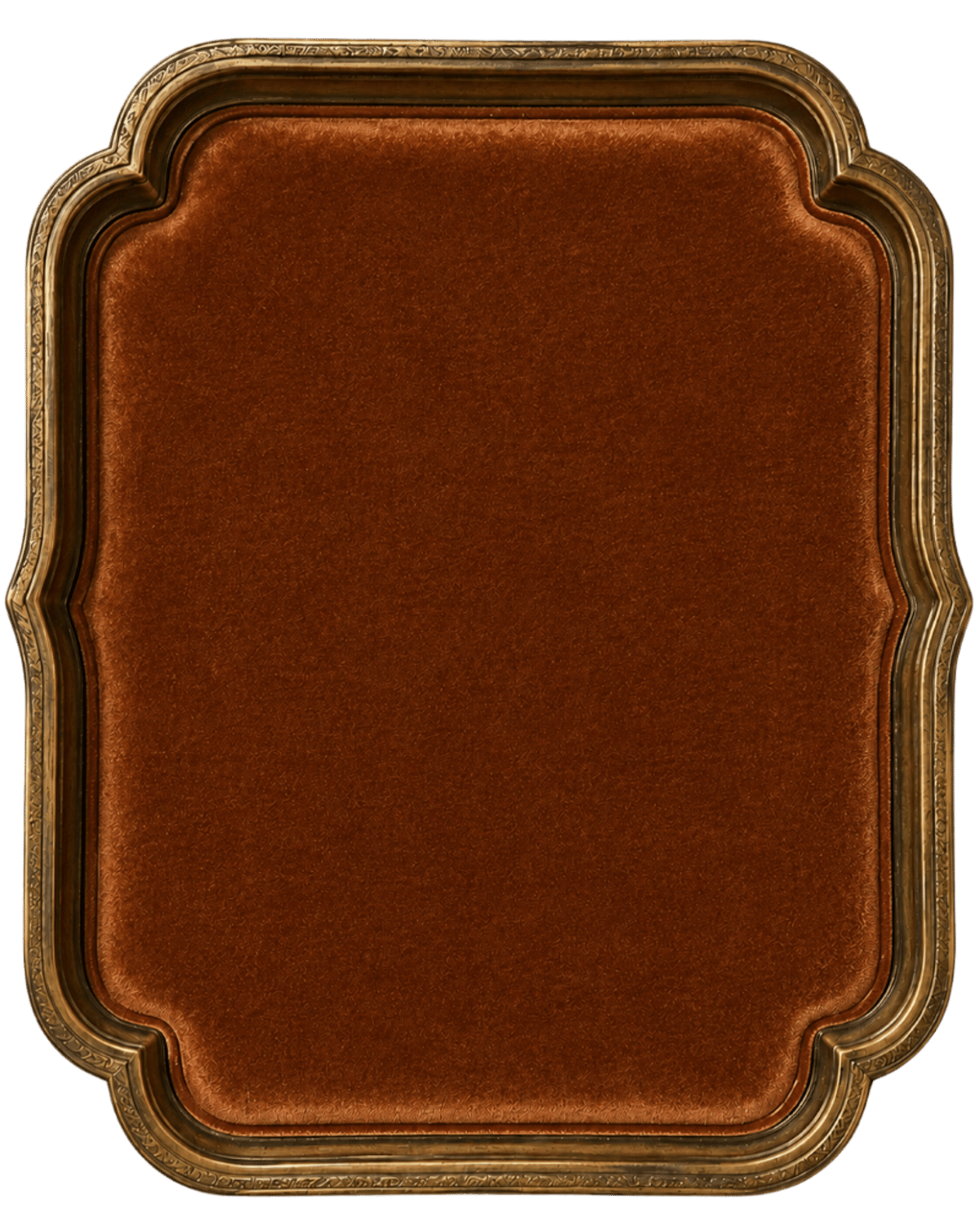 Decorative velvet display tray