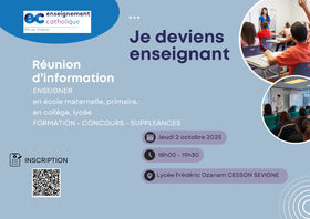 Je deviens enseignant dans l'enseignement catholique 