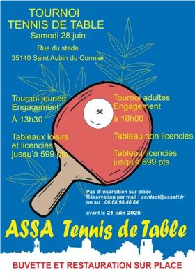 Tournoi tennis de table