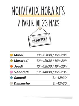 Changements d’horaires