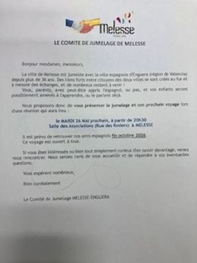 Information jumelage Espagne 