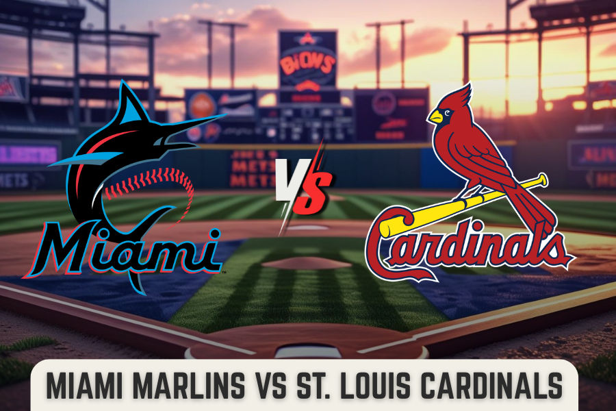 the official logos of miami marlins and st. louis cardinals