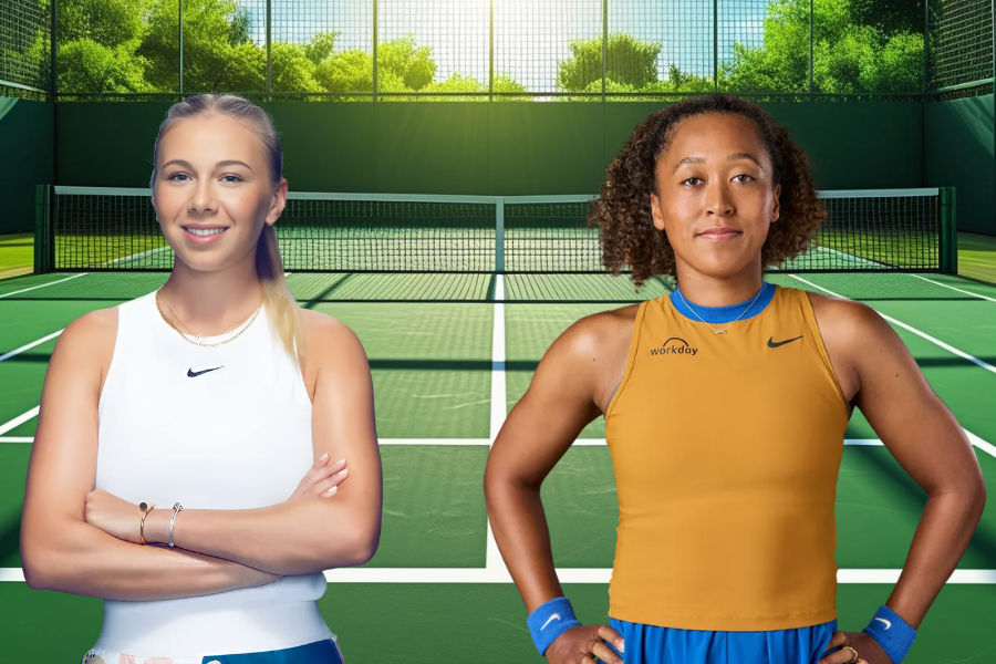 صور لأرينا سابالينكا وجيسيكا بيجولا في ملعب تنس