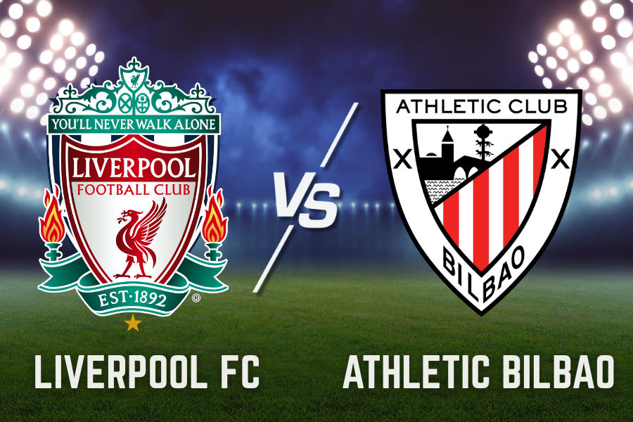 the official logos of the liverpool fc and athletic bilbao