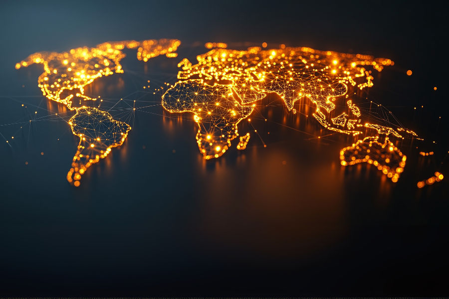 the technology and connected with the world