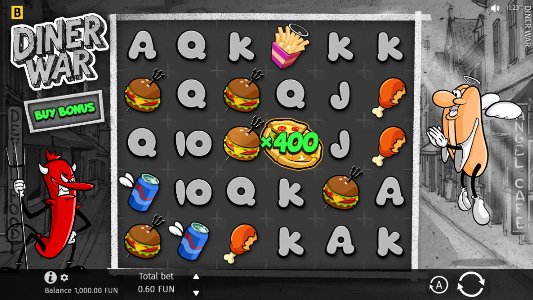 the dinner war slot play interface