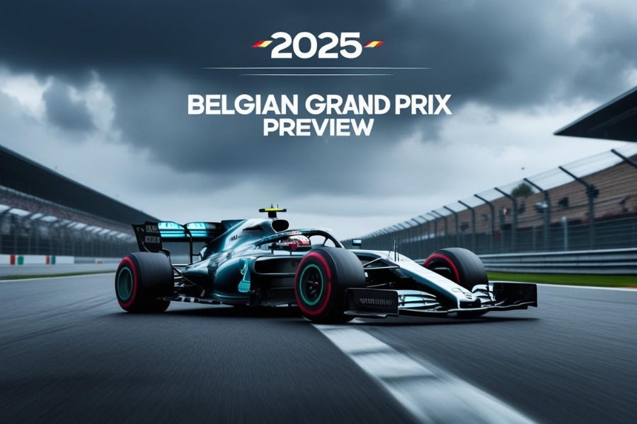 a racing car on the track on the belgian grand prix