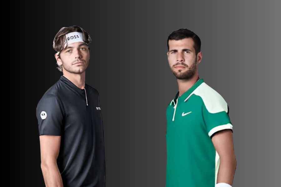 テイラー・フリッツとカレン・ハチャノフの画像