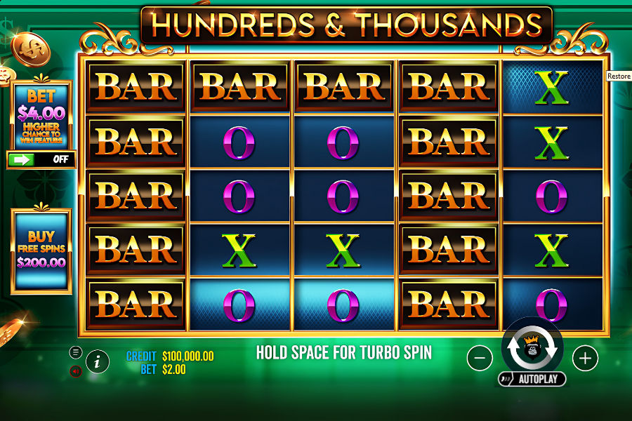 demo play of hundreds and thousands slot