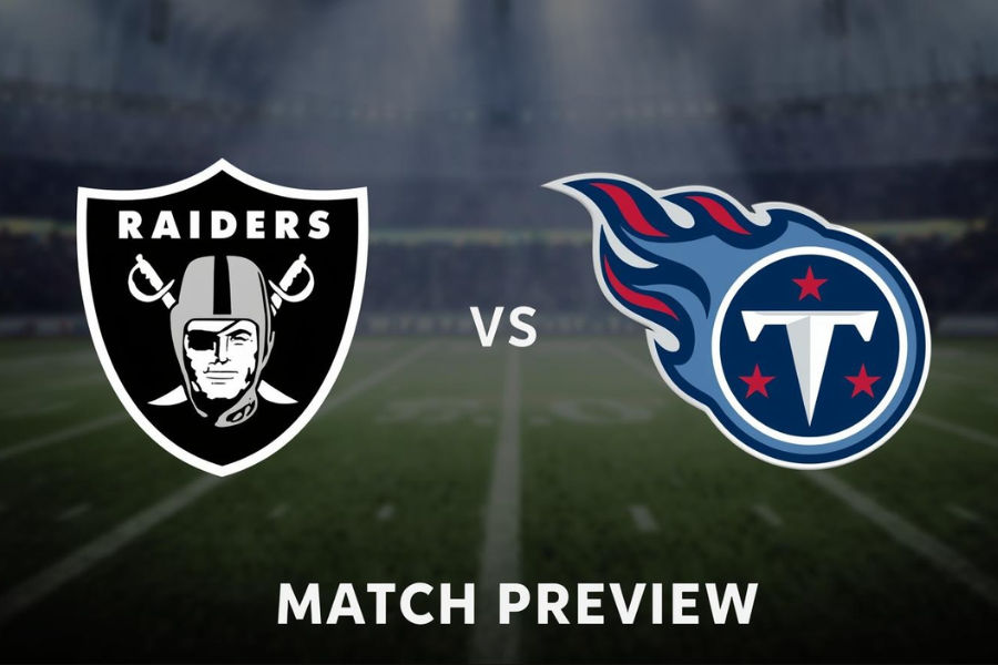 the official logos of las vegas raiders and tennessee titans nfl teams