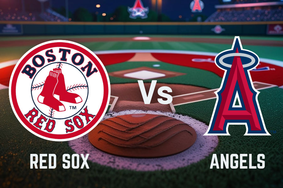 the logos of red sox and los angeles angels
