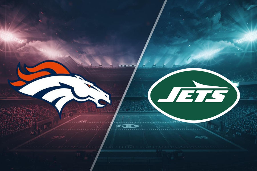 the official logos of denver broncos and new york jets