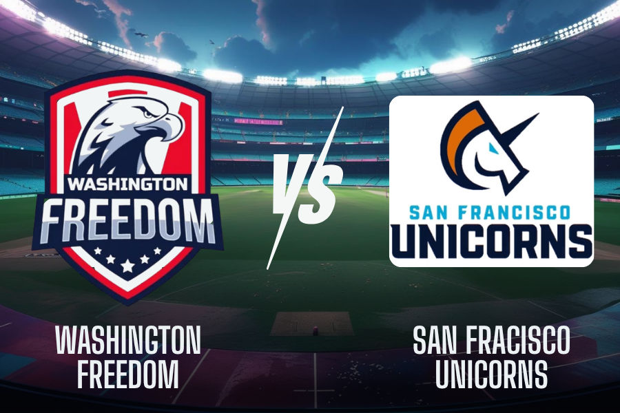 the logos of washington freedom and san francisco unicorns cricket teams