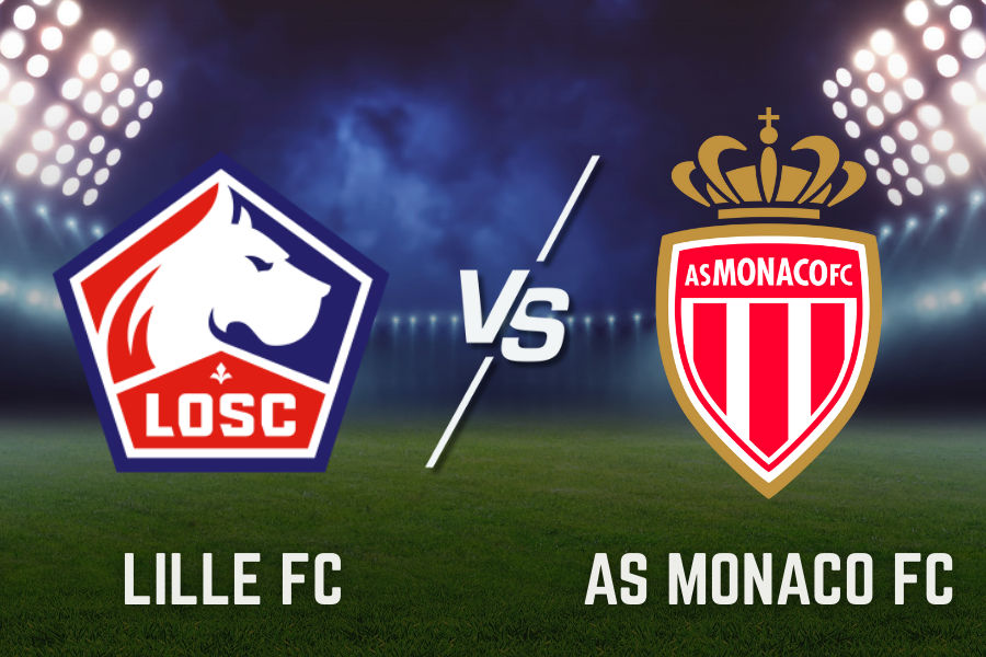 the logos of lille and as monaco football teams