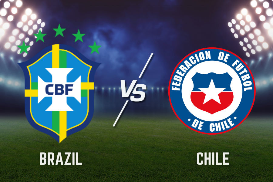 the official logos of chile and brazil fottball teams