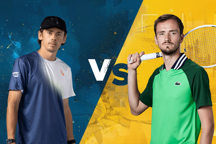images of daniil medvedev and alex de minaur