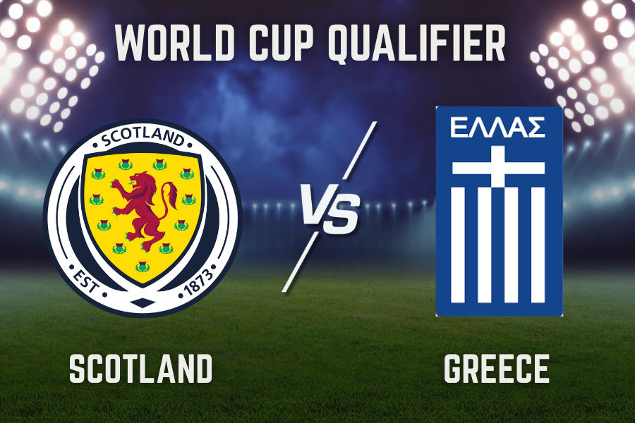 the logos of the national football teams of greece and scotland