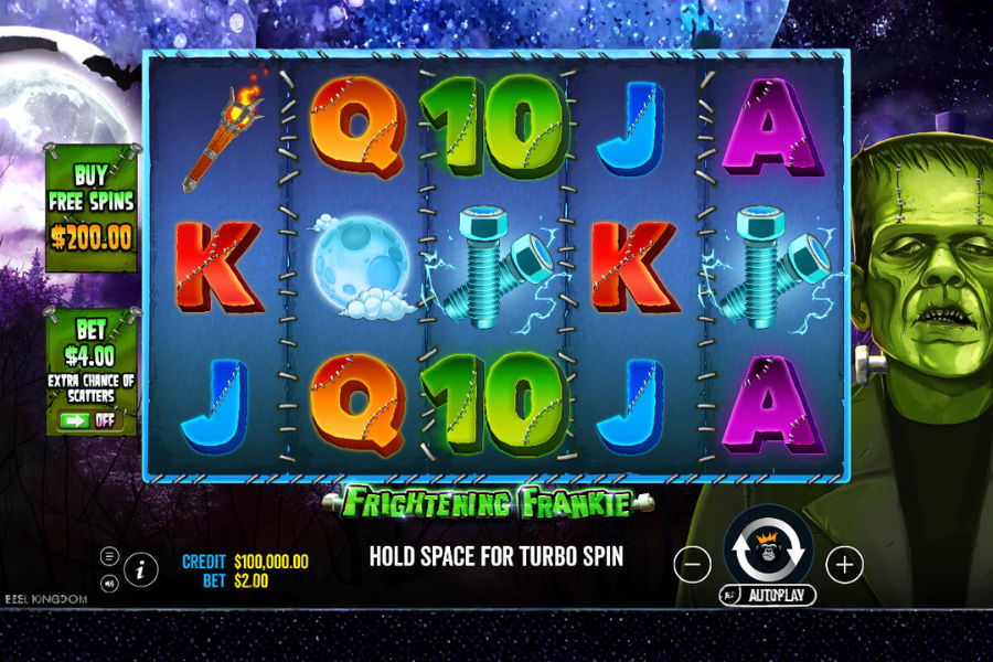 demo play of frightening frankie slot on stake