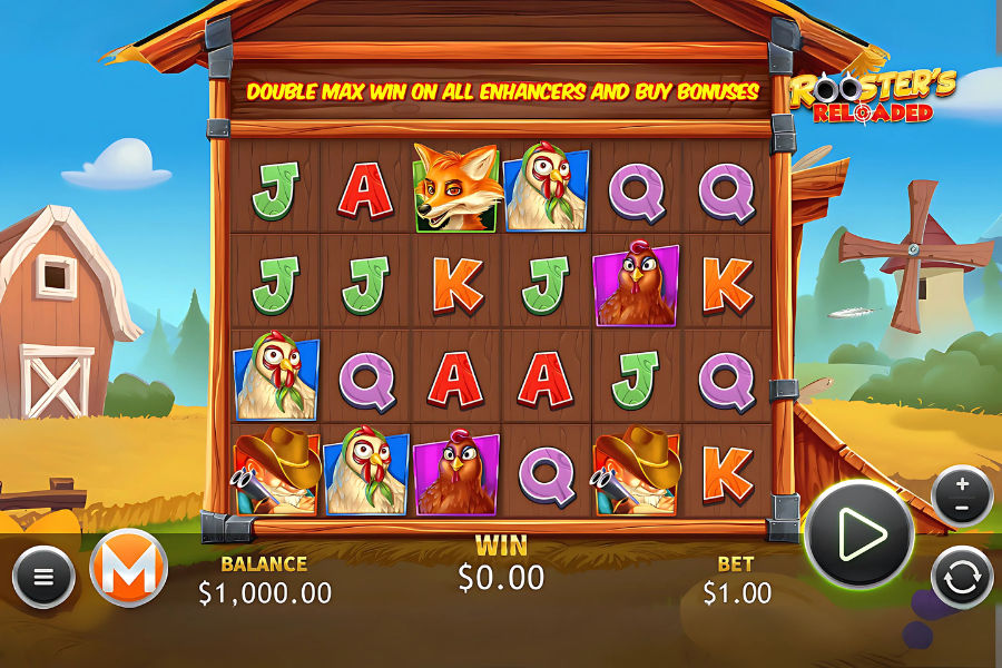rooster's reloaded slot demo play on stake.com