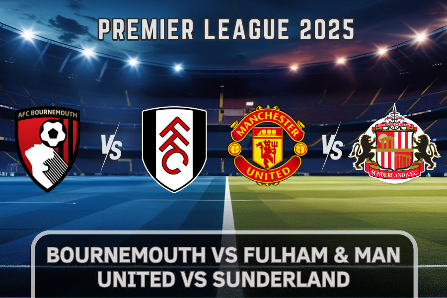 bournemouth and fulham and man united and sunderland team logos