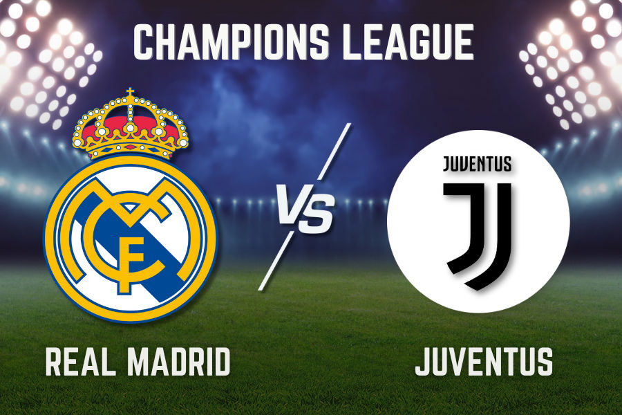 the logos of juventus and real madrid football teams