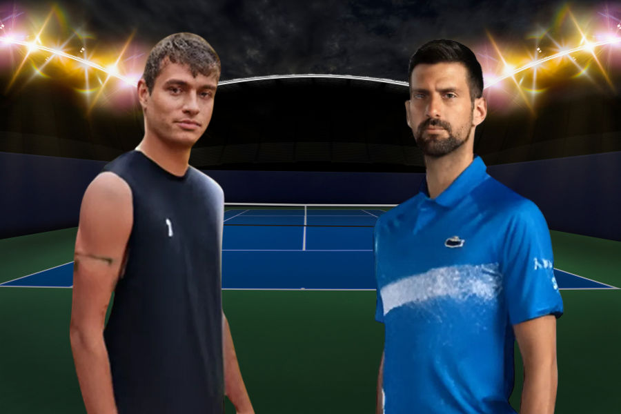 the images of djokovic and cobolli