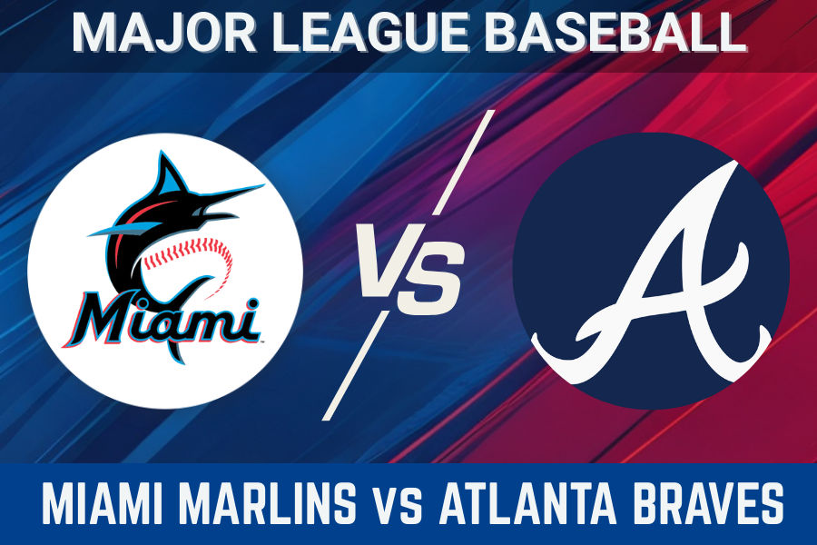 the official logos of miami marlins and atlanta braves baseball teams