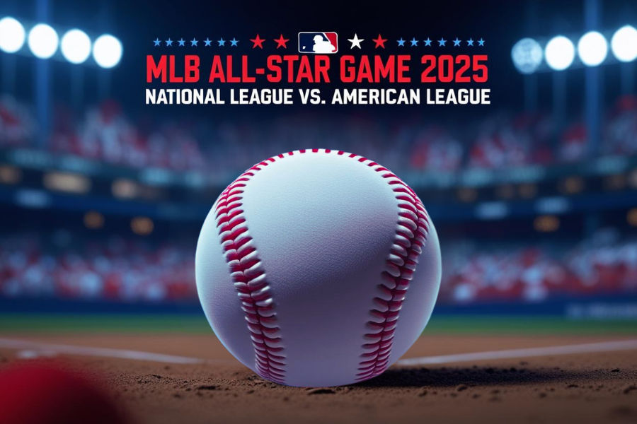 a baseball on the baseball field