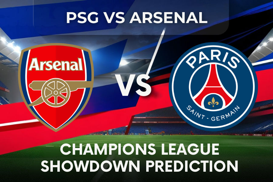 the match between the two teams PSG and Arsenal