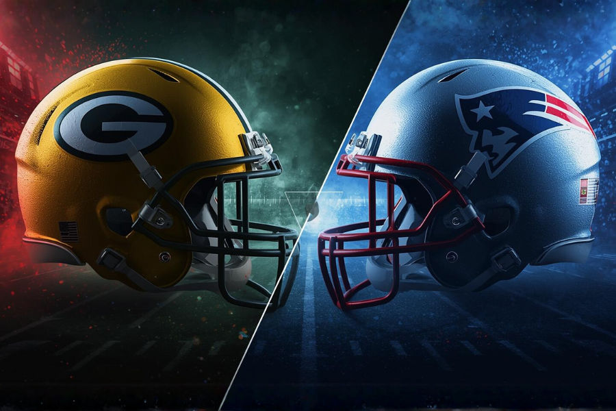 the logos of packers and titans and packers and patriots