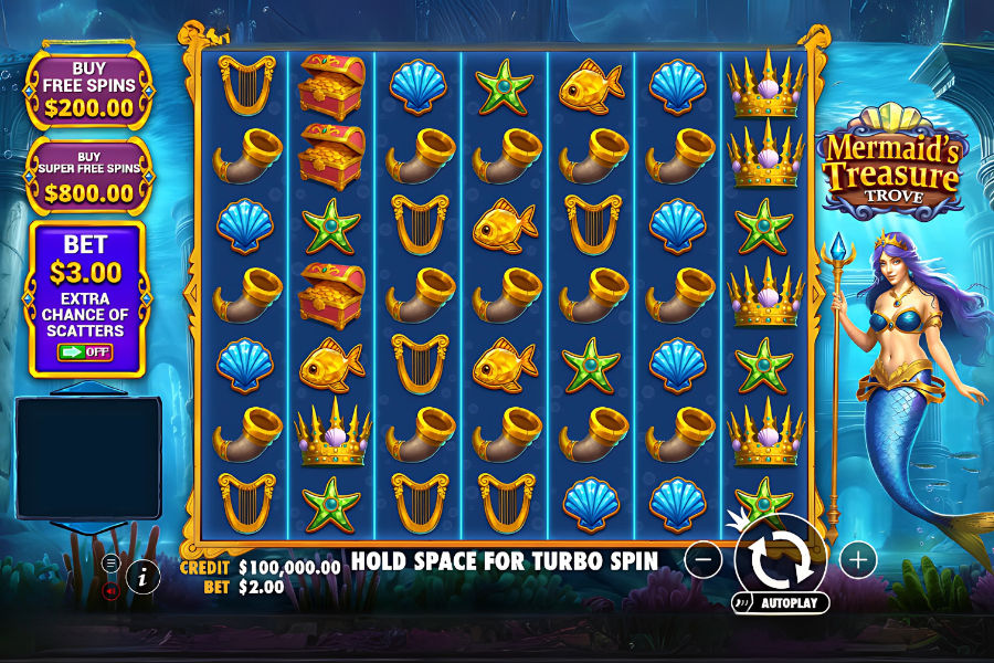 demo play of mermaid's treasure trove slot