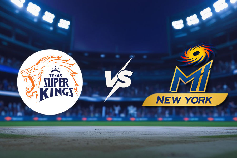 the logos of the two teams texas super kings and mi new york
