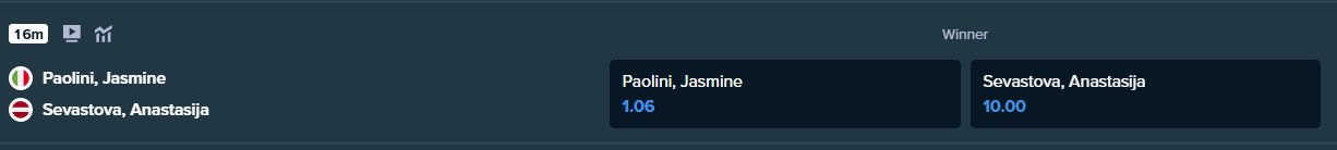 Stake.comのパオリーニとセバストワのベッティングオッズ