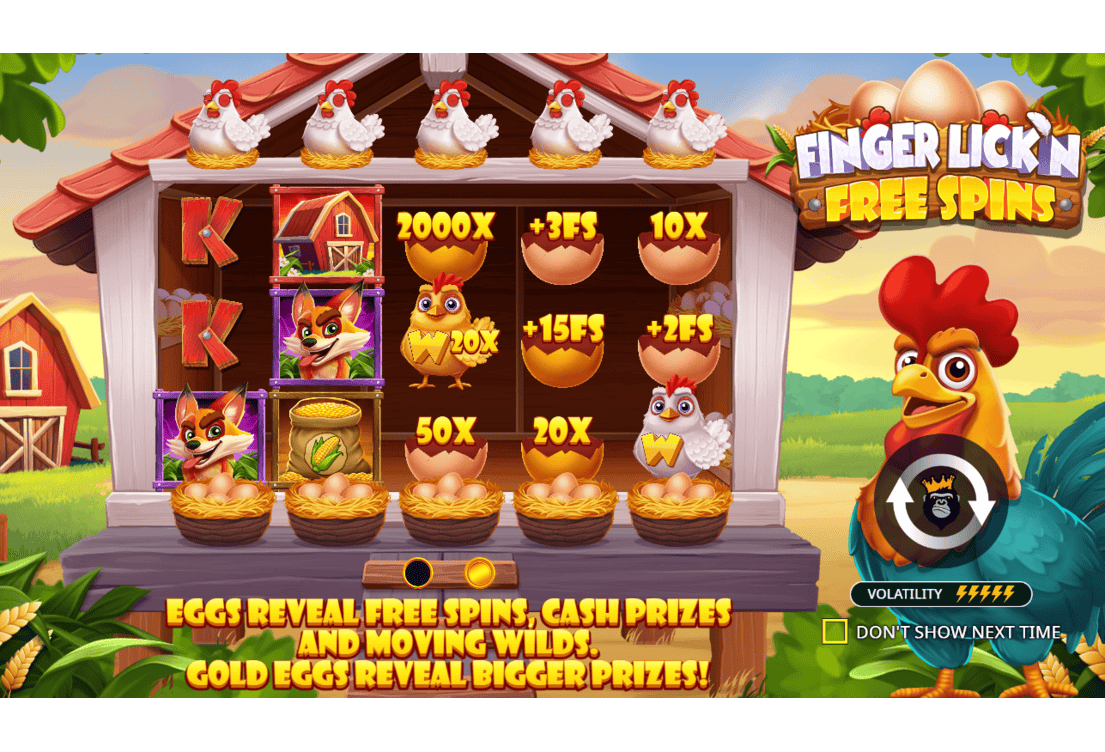 finger licking free spins slot by pragmatic play