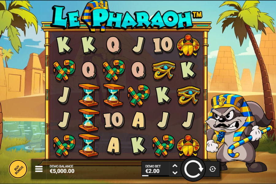 the demo play of le pharao slot on stake.com
