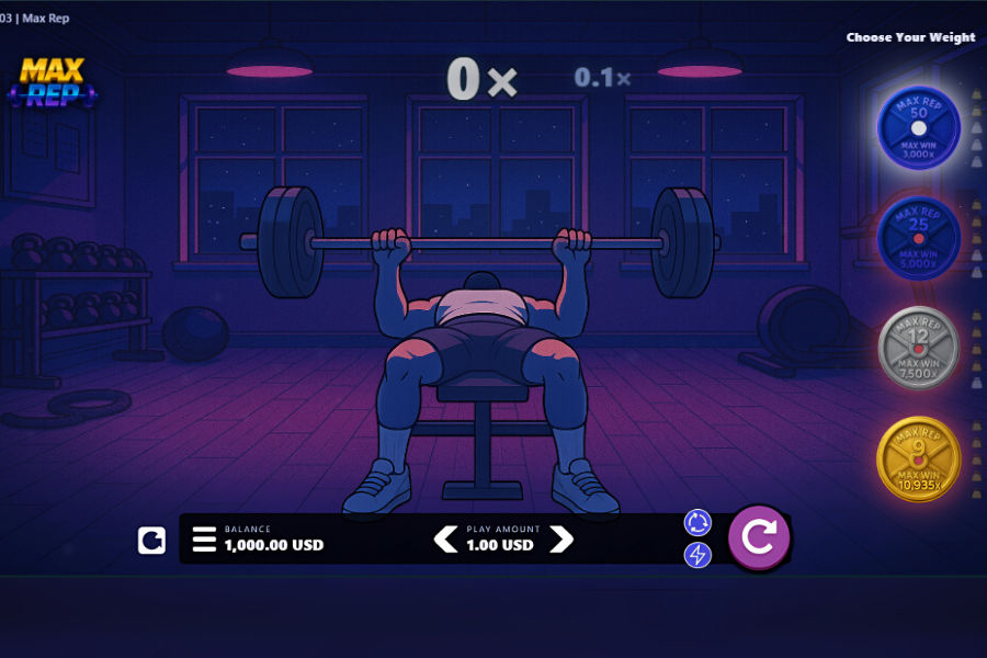 demo play of max rep on stake.com