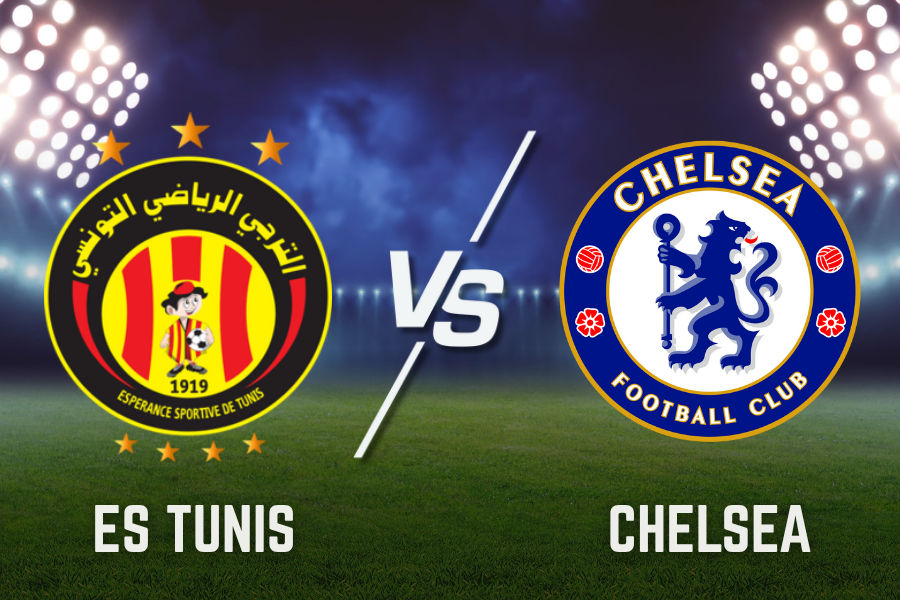 the logos of es tunis and chelsea football teams