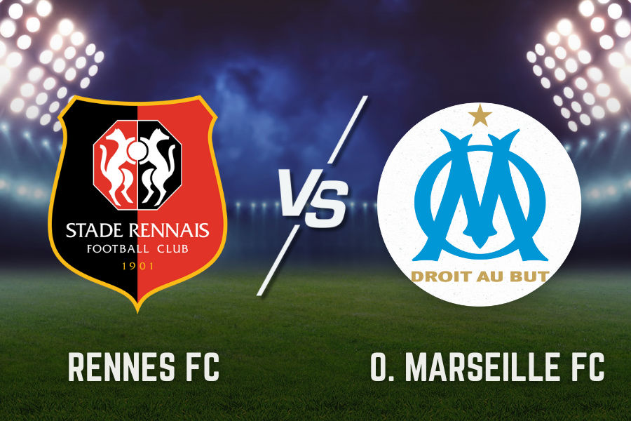 the official logos of the rennes and olympique marseille football teams
