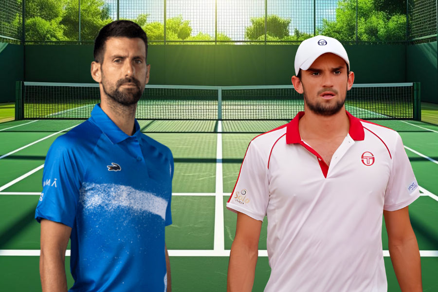 images of nocak djokovic and valentin vaherot