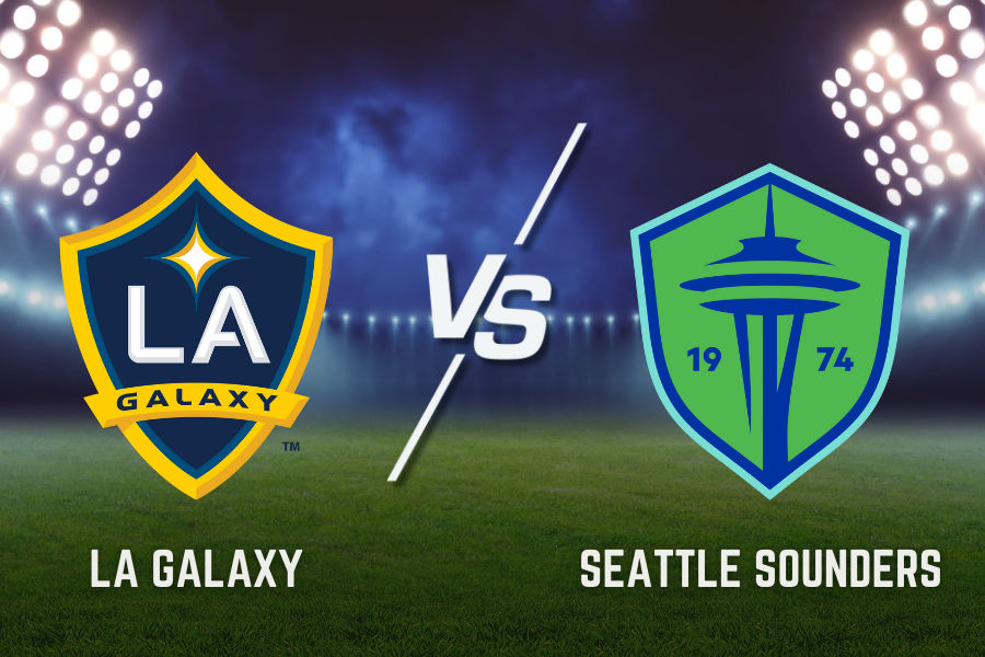 the official logos of la galaxy and seattle sounders football teams