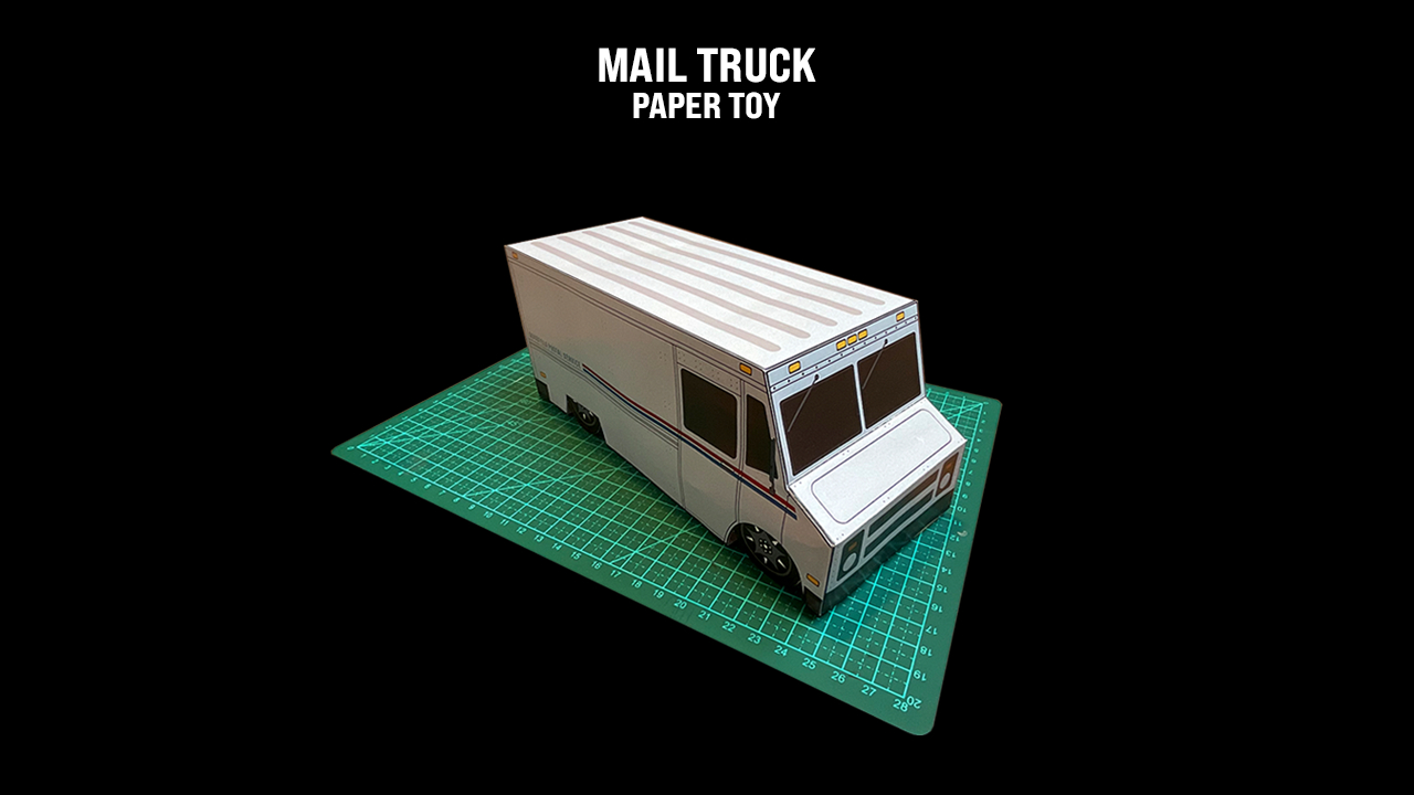 Paper toy Mail Truck